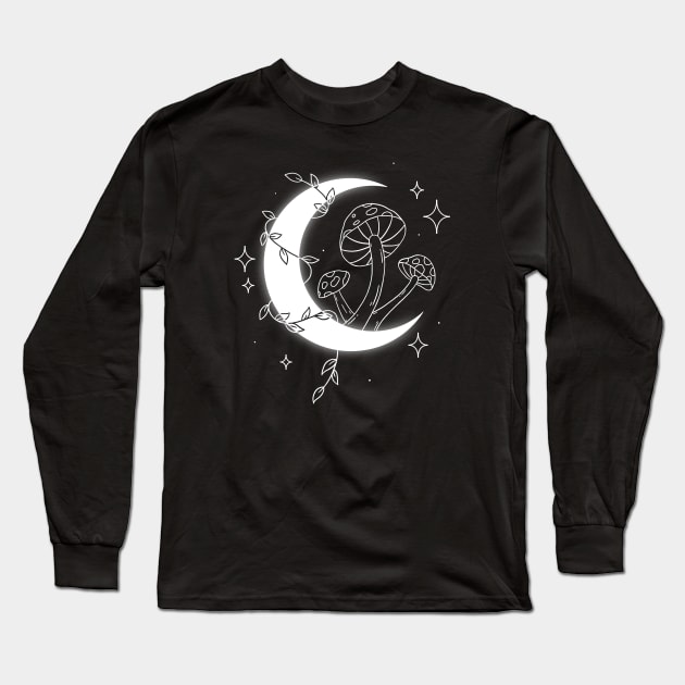 Shroom Moon Long Sleeve T-Shirt by xyz_studio